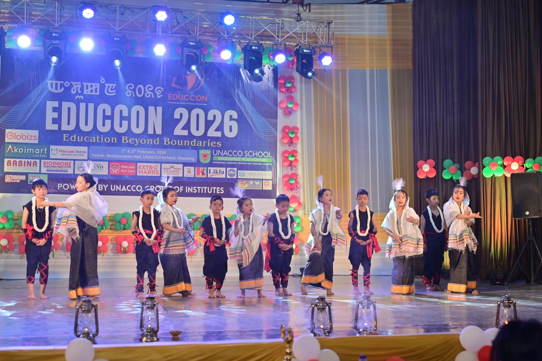 Traditional dancers move together in a celebration of identity.