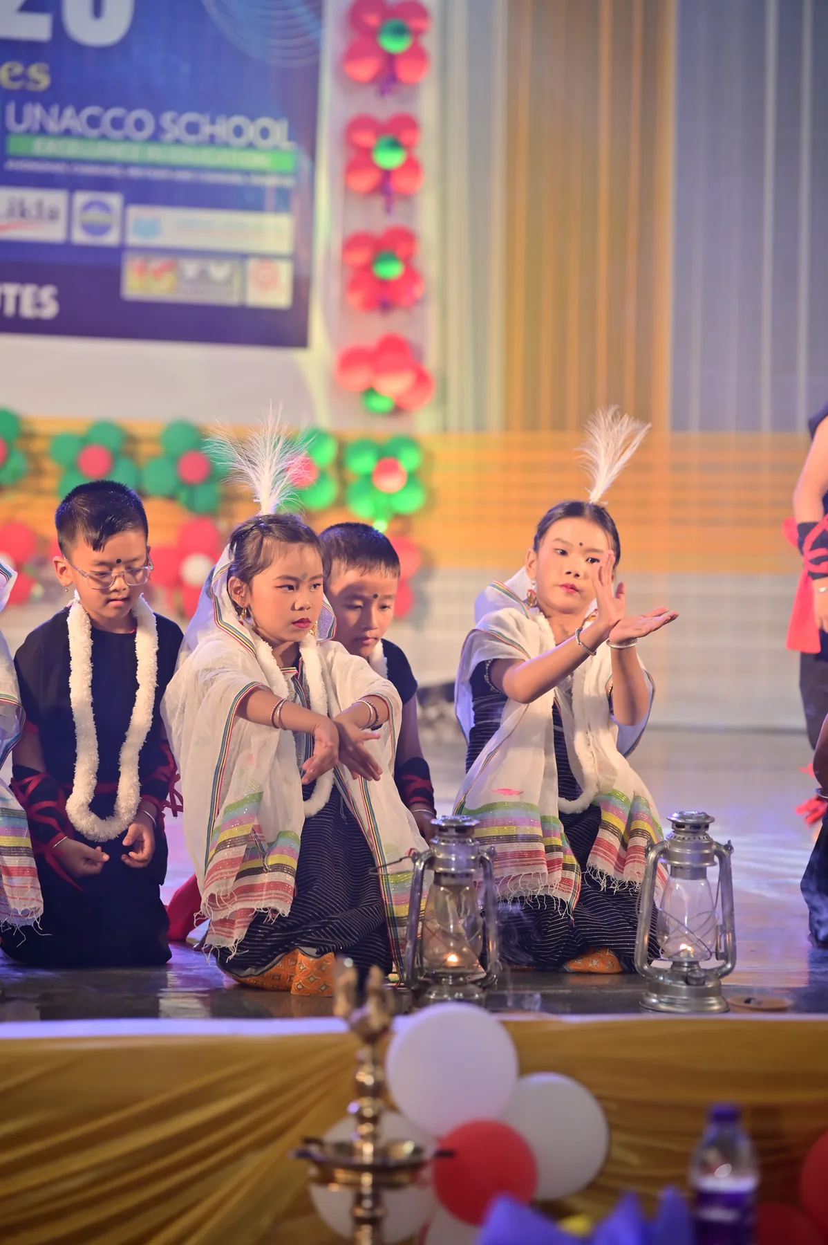 Cultural ambassadors move together in a celebration of identity.