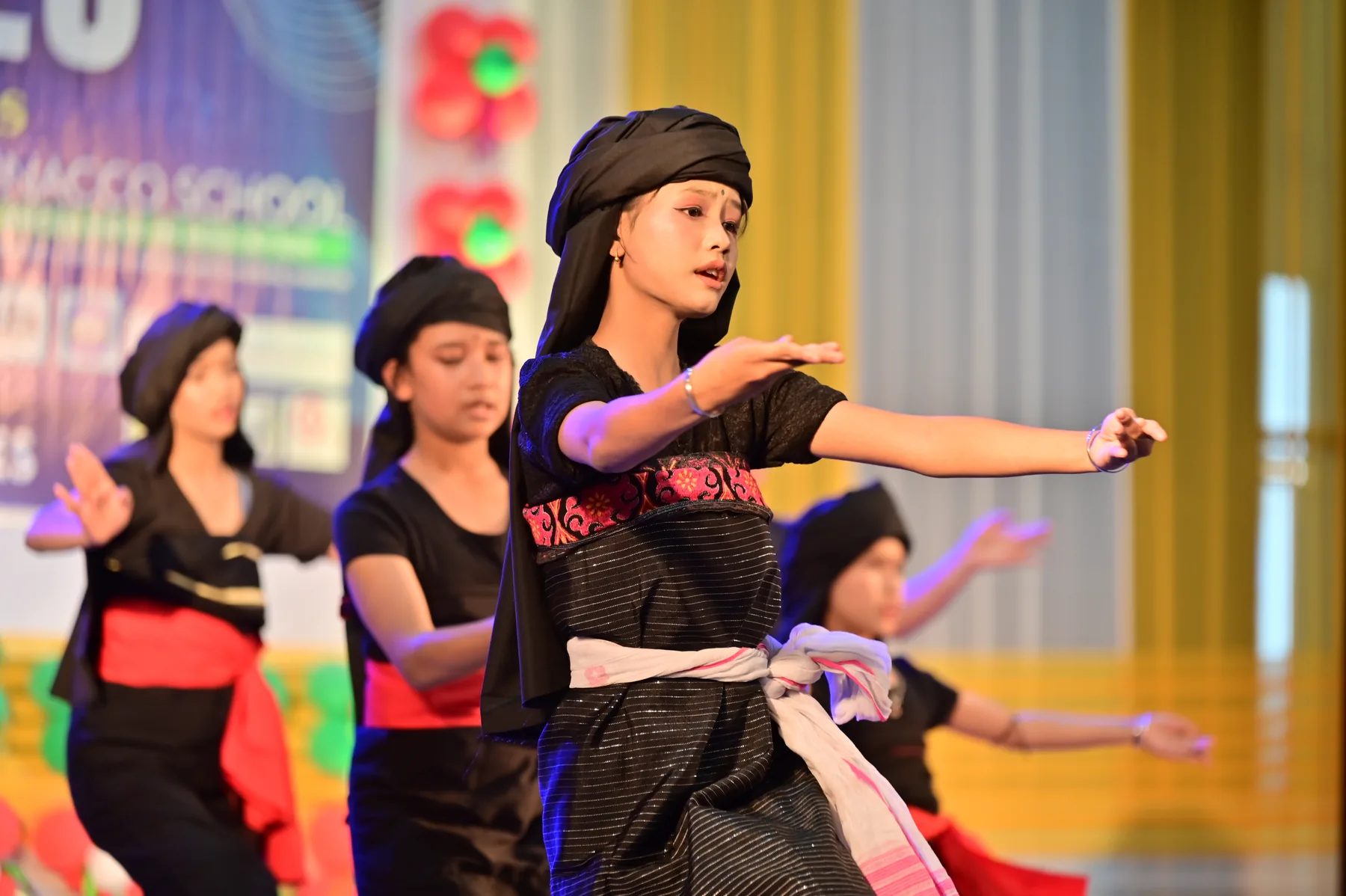 Cultural ambassadors fill the arena with rhythm, colour and joy.
