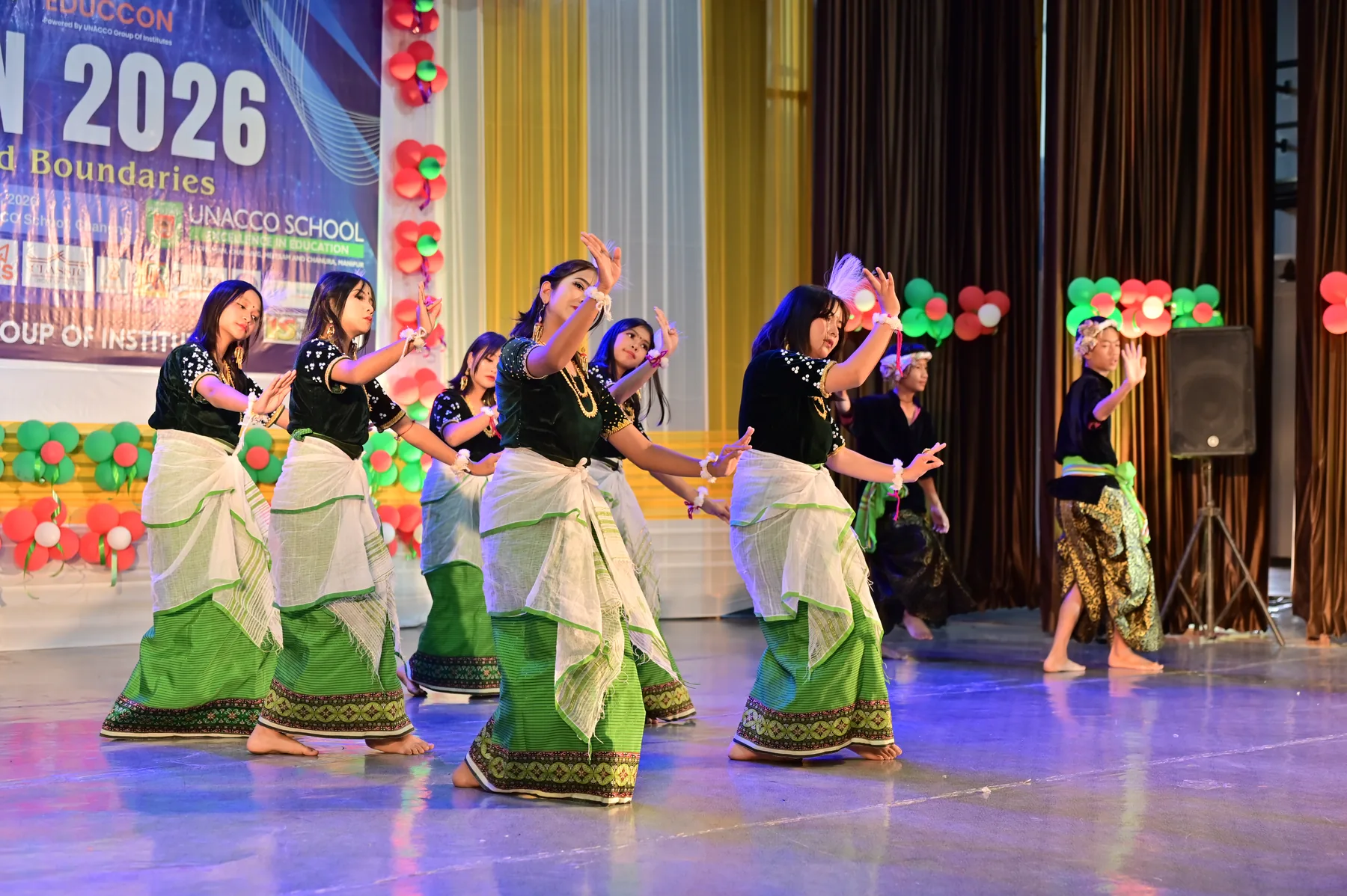 Vibrant dance groups honour tradition through every expressive step.