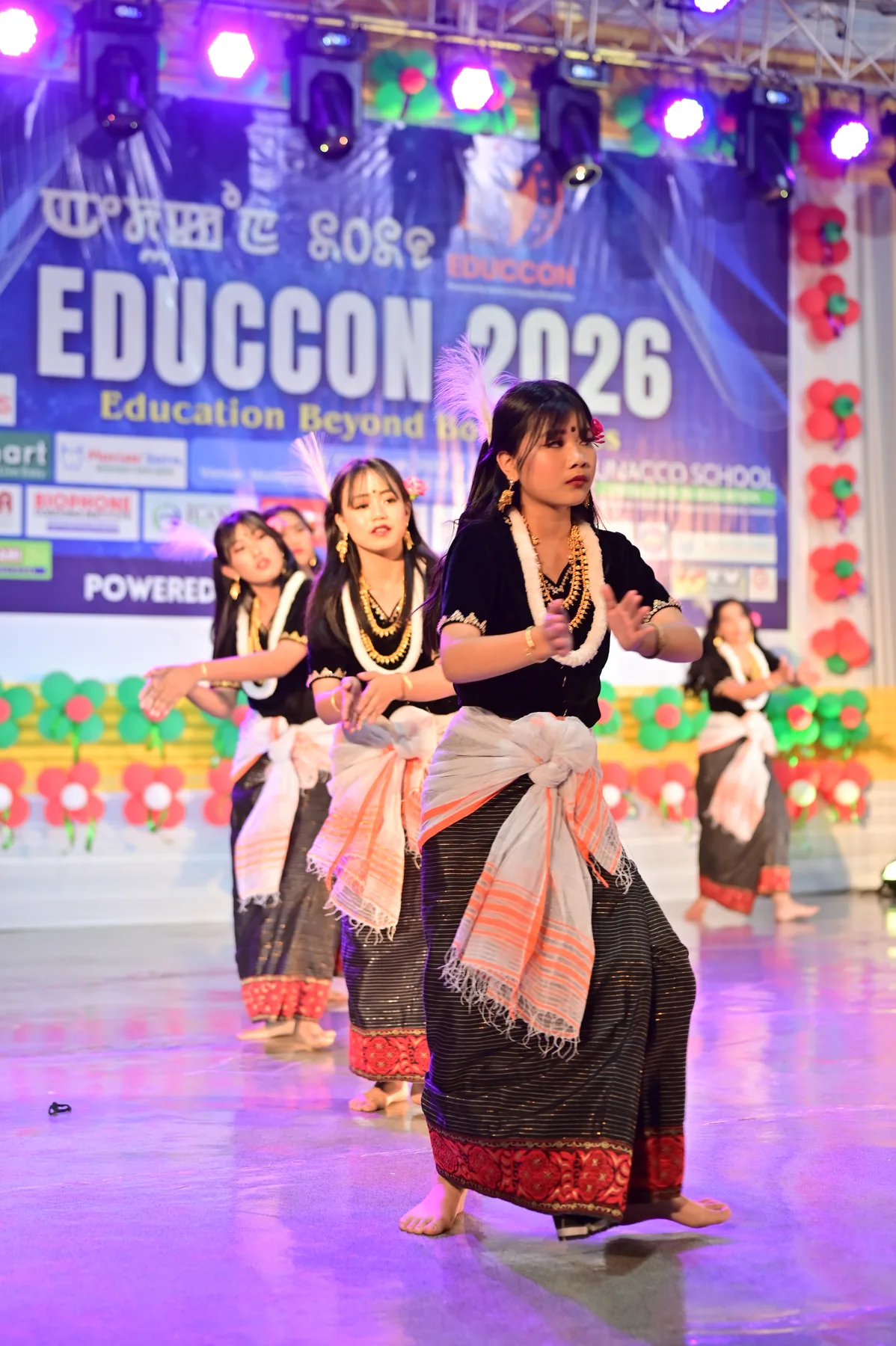 Vibrant dance groups turn the EDUCCON stage into a living canvas.