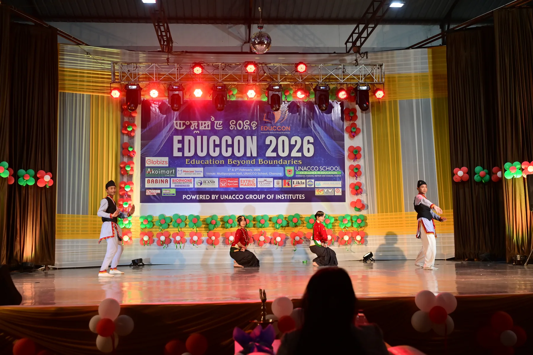 Cultural ambassadors turn the EDUCCON stage into a living canvas.